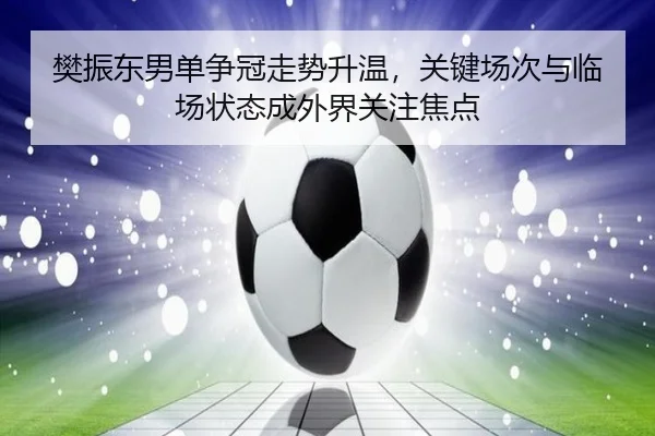 樊振东男单争冠走势升温，关键场次与临场状态成外界关注焦点